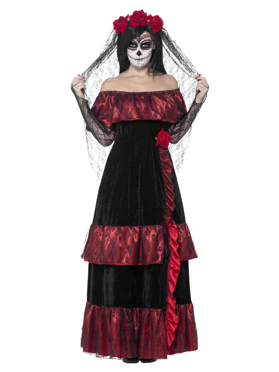 Deluxe Day of the Dead Bride Costume, Black - 1