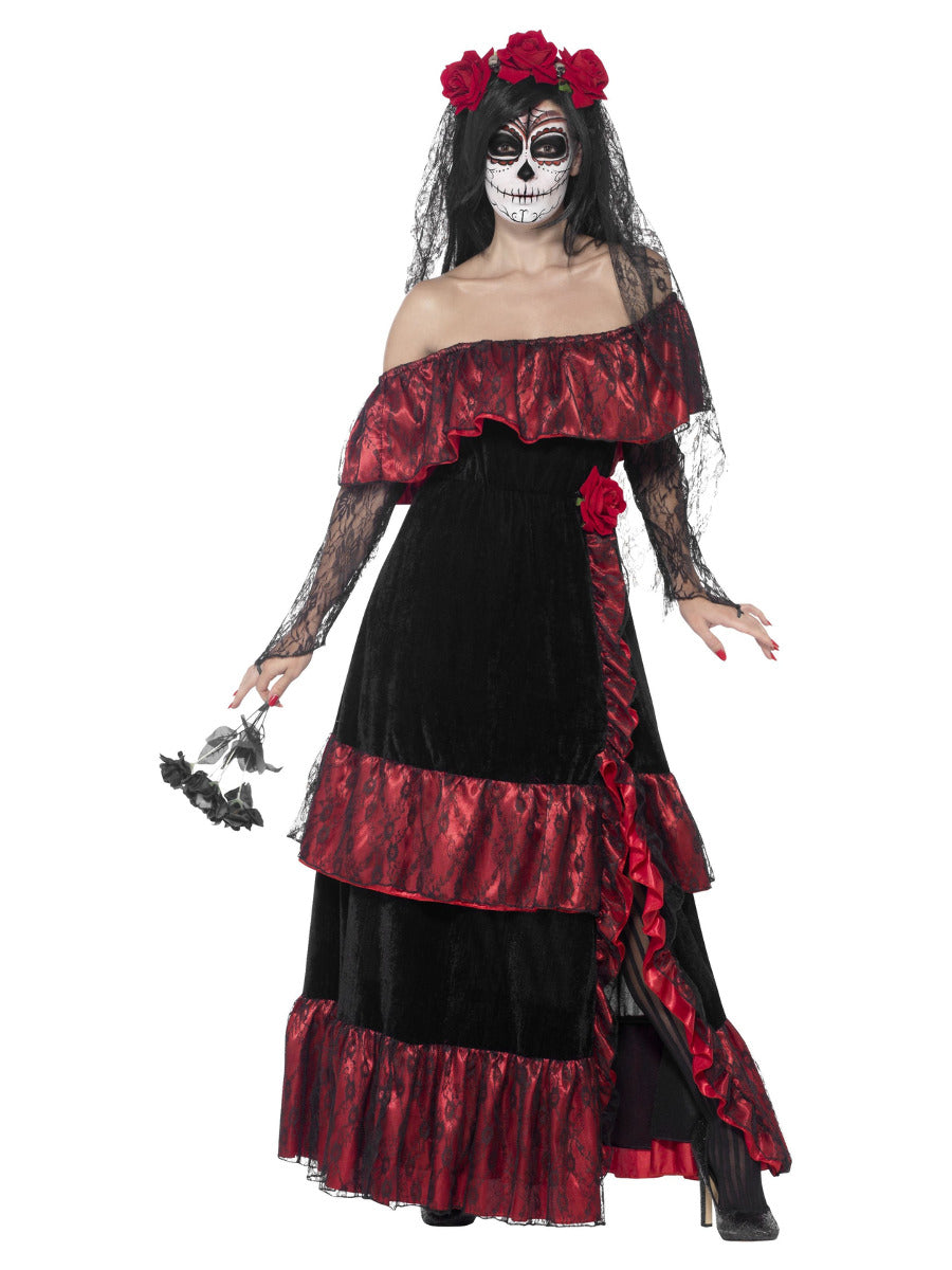 Deluxe Day of the Dead Bride Costume, Black - 5