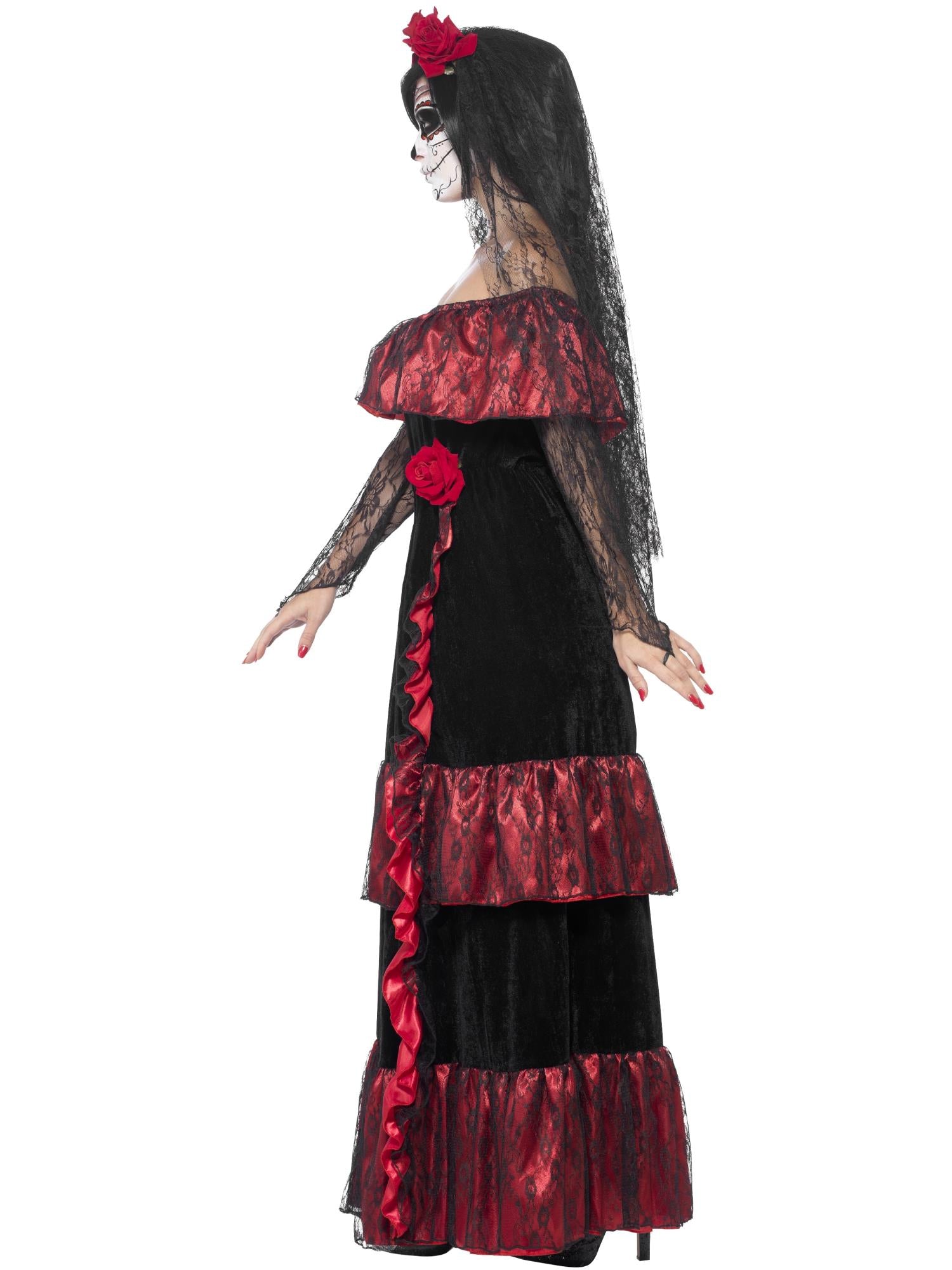 Deluxe Day of the Dead Bride Costume, Black 3