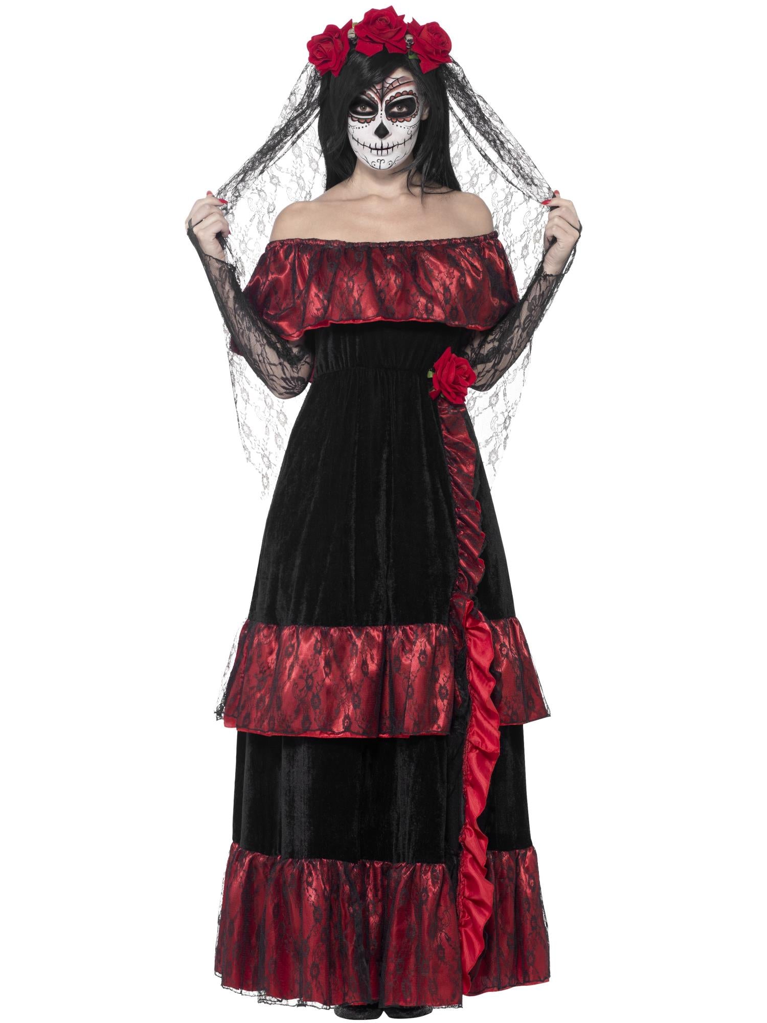 Deluxe Day of the Dead Bride Costume, Black 1