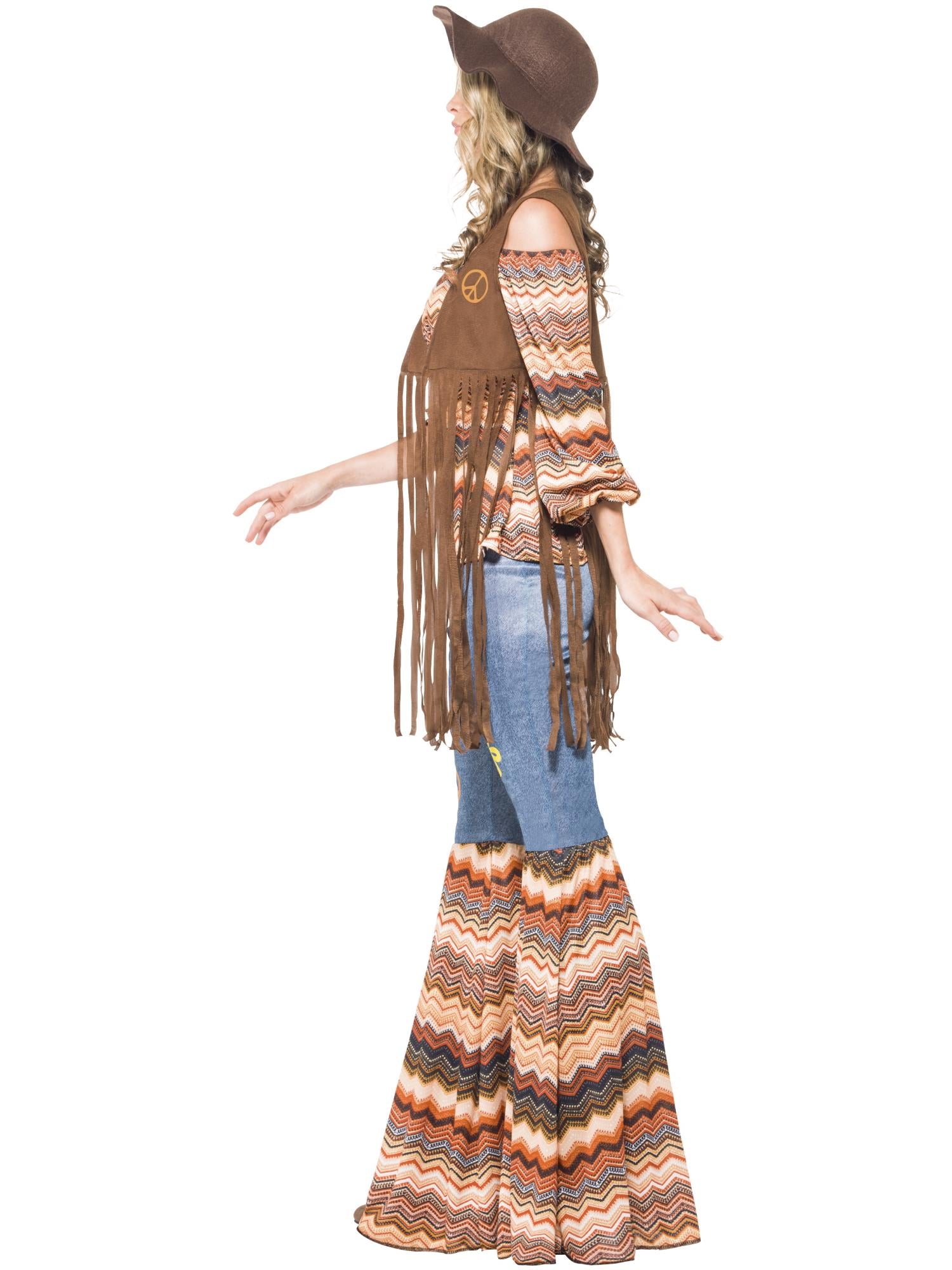 Harmony Hippie Costume, Multi-Coloured 3