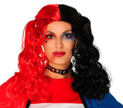 RED AND BLACK PIGTAILS WIG IN BOX