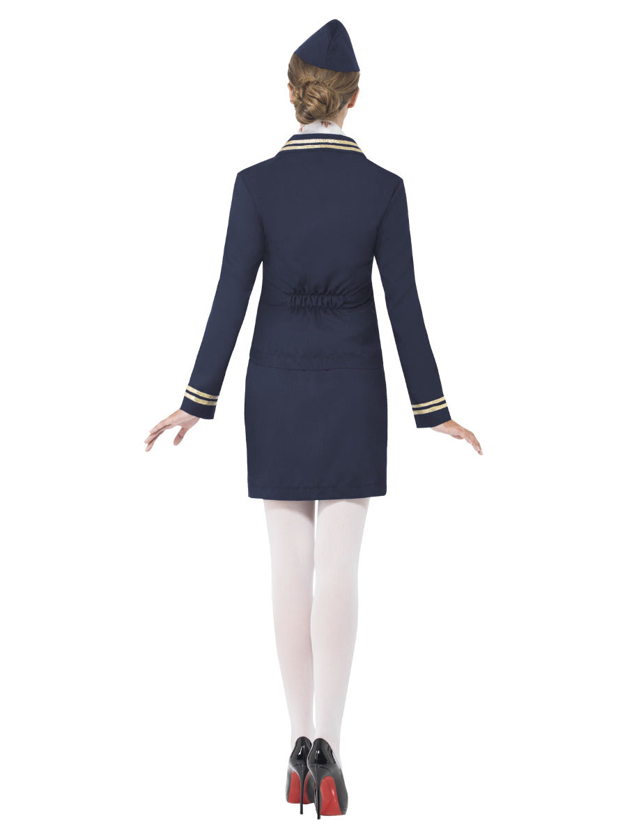Airways Attendant Costume, Blue - 3