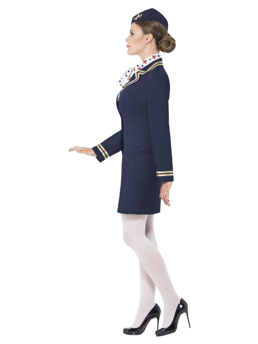 Airways Attendant Costume, Blue - 4