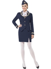 Airways Attendant Costume, Blue 1
