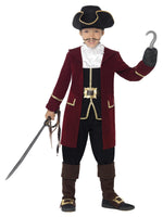 Deluxe Pirate Captain Costume, Black - 1