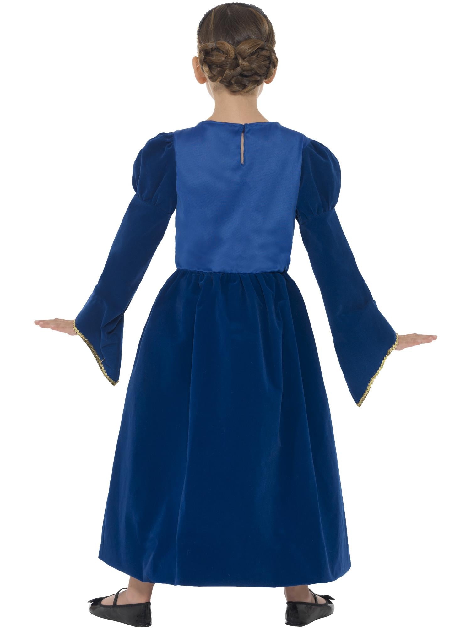 Tudor Princess Girl Costume, Royal Blue 2