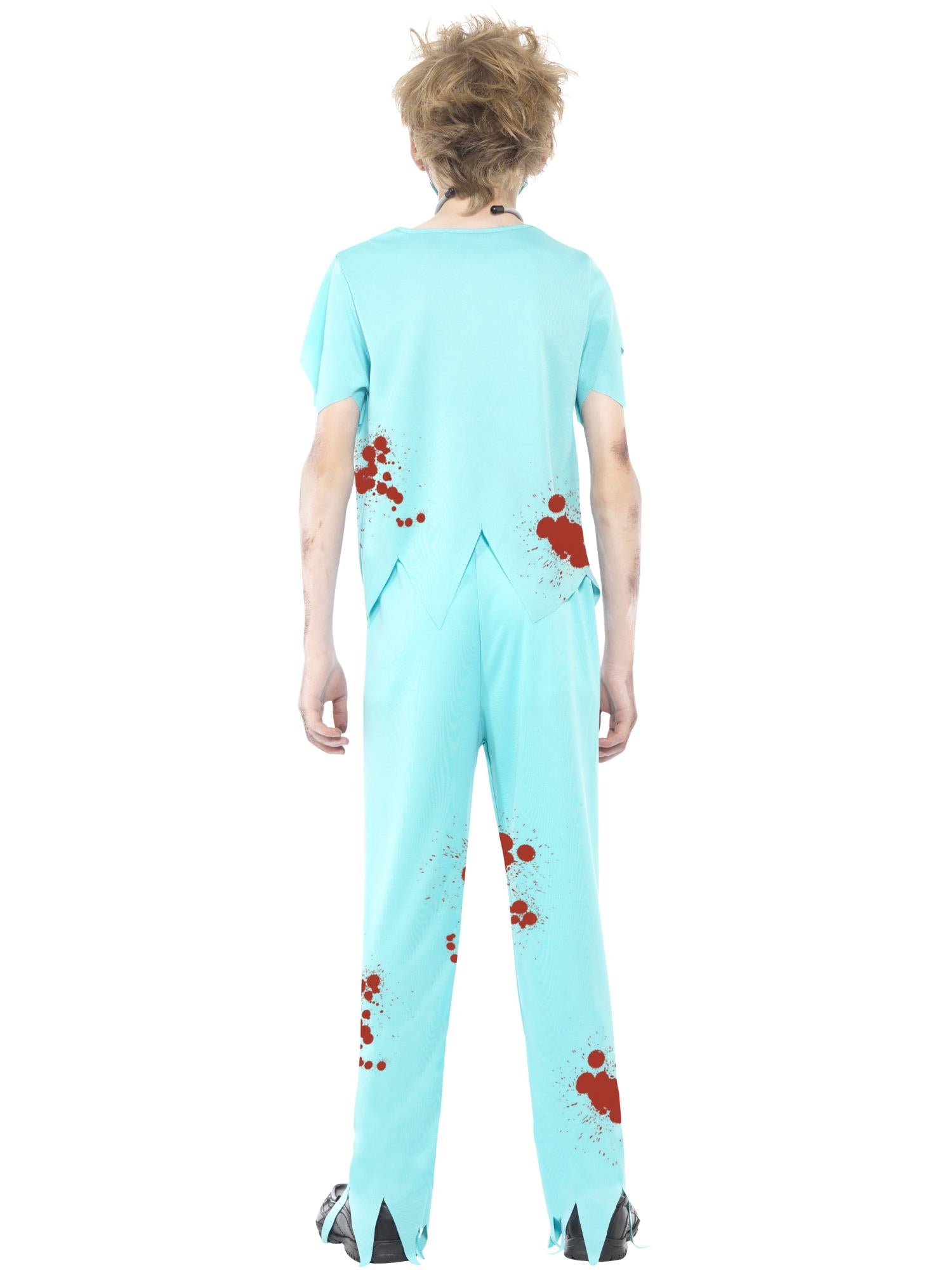 Zombie Surgeon Costume, Blue 2