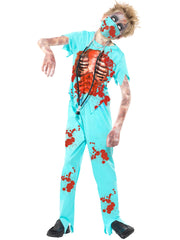 Zombie Surgeon Costume, Blue 1