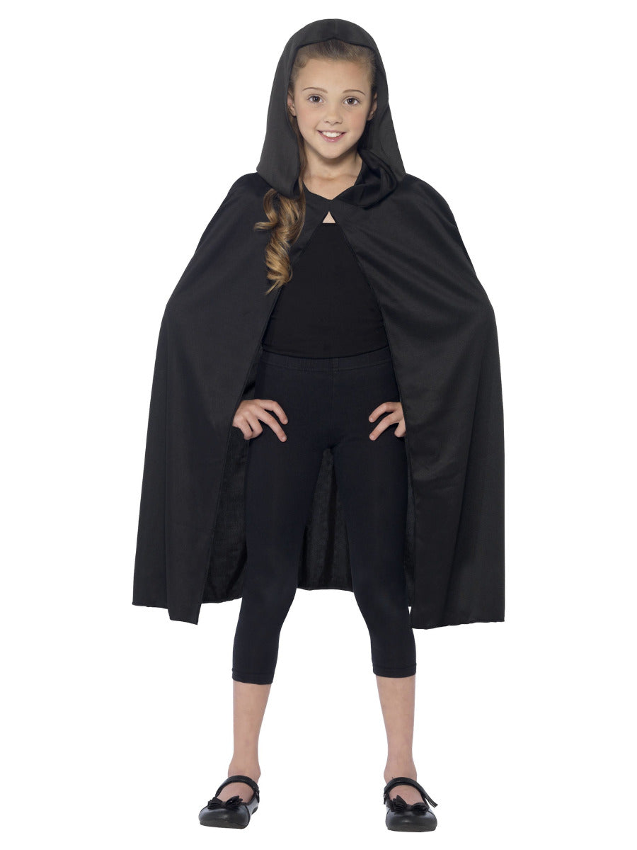 Hooded Cape, Black - 1