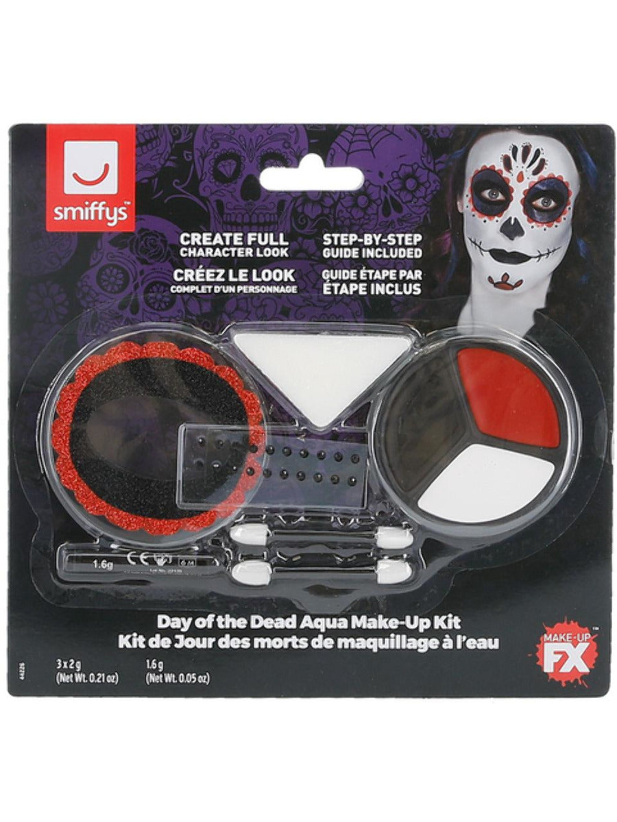 Smiffys Make-Up FX, Day of the Dead Kit, Aqua,  - 3