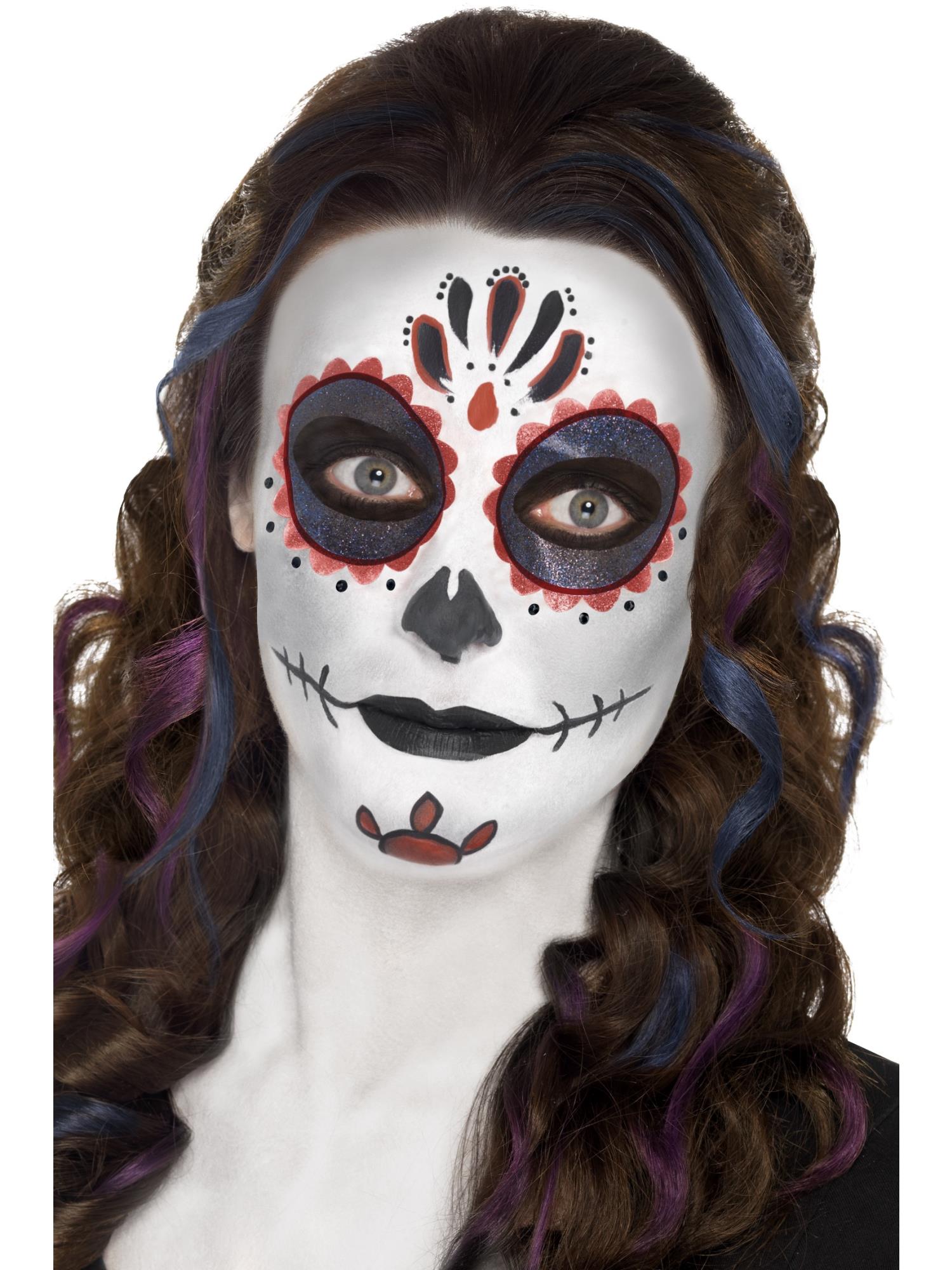 Smiffys Make-Up FX, Day of the Dead Kit, Aqua, 1