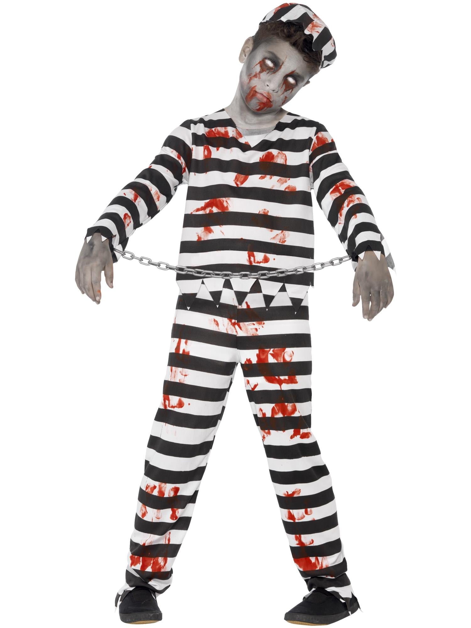 Zombie Convict Costume, Black & White 1