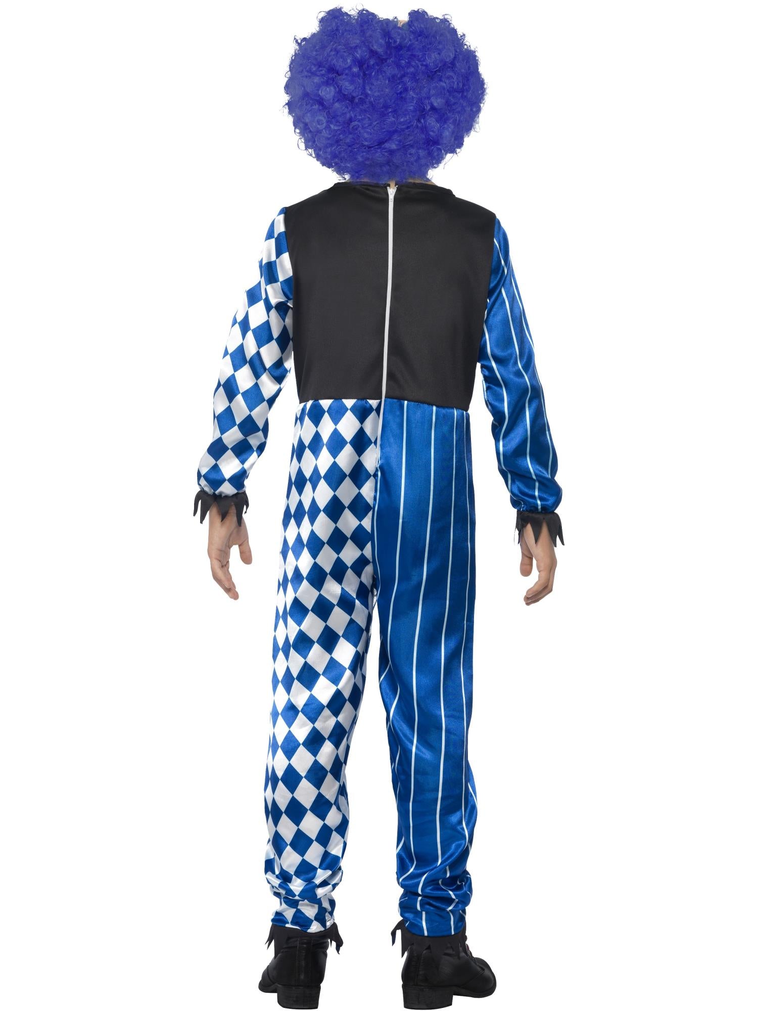 Deluxe Sinister Clown Costume, Blue 2