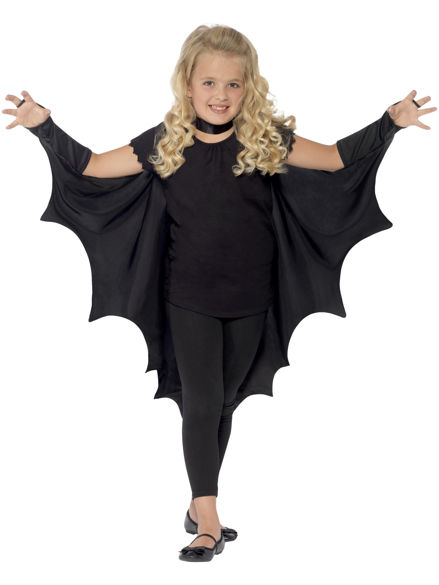 Kids Vampire Bat Wings, Black 1