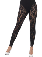 80s Lace Leggings, Black 1