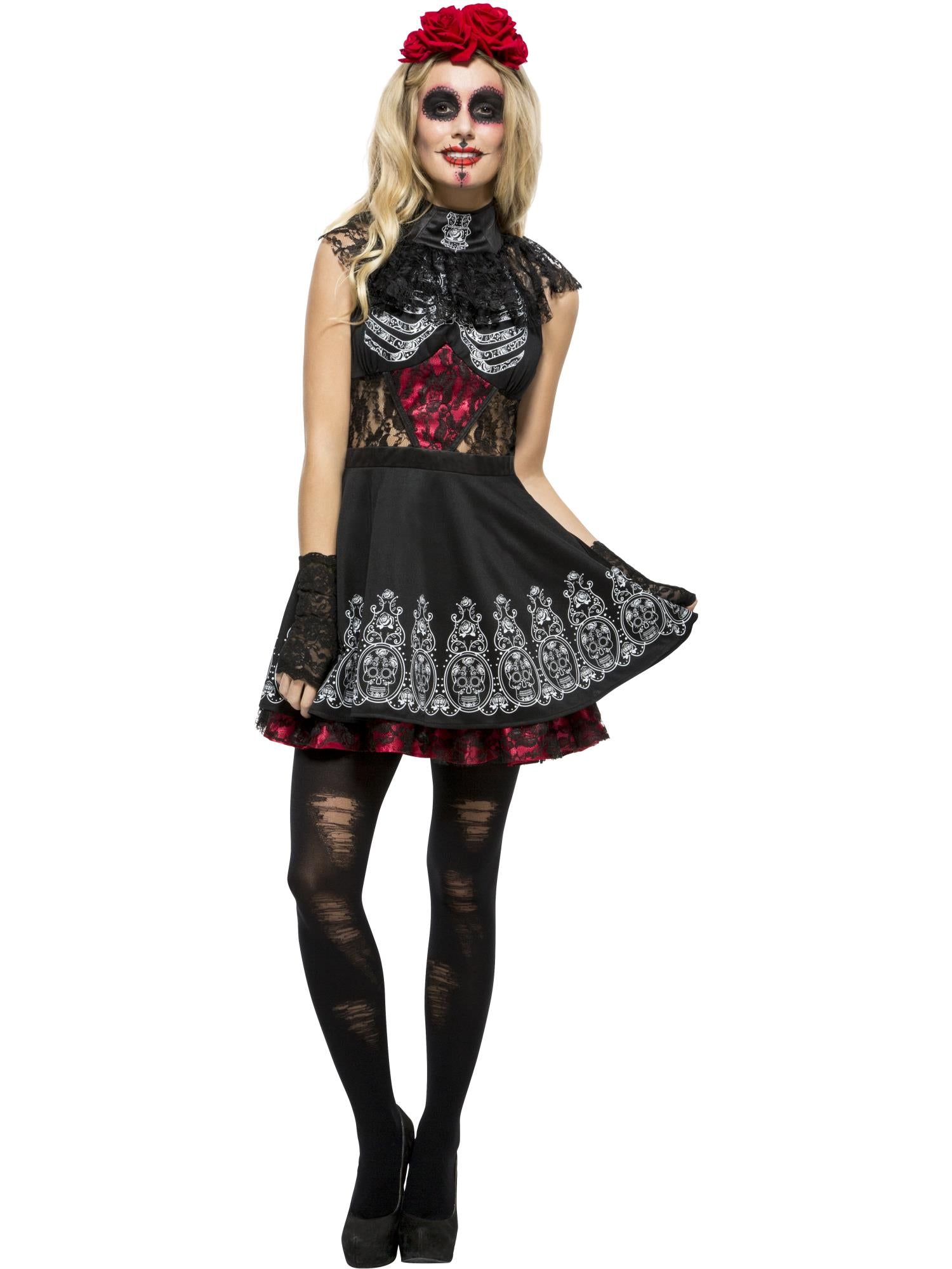 Fever Day of the Dead Costume, Black 1