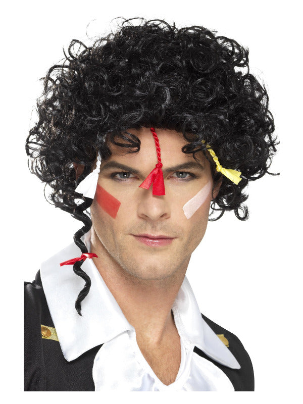 80s New Romantic Wig, Black - 2