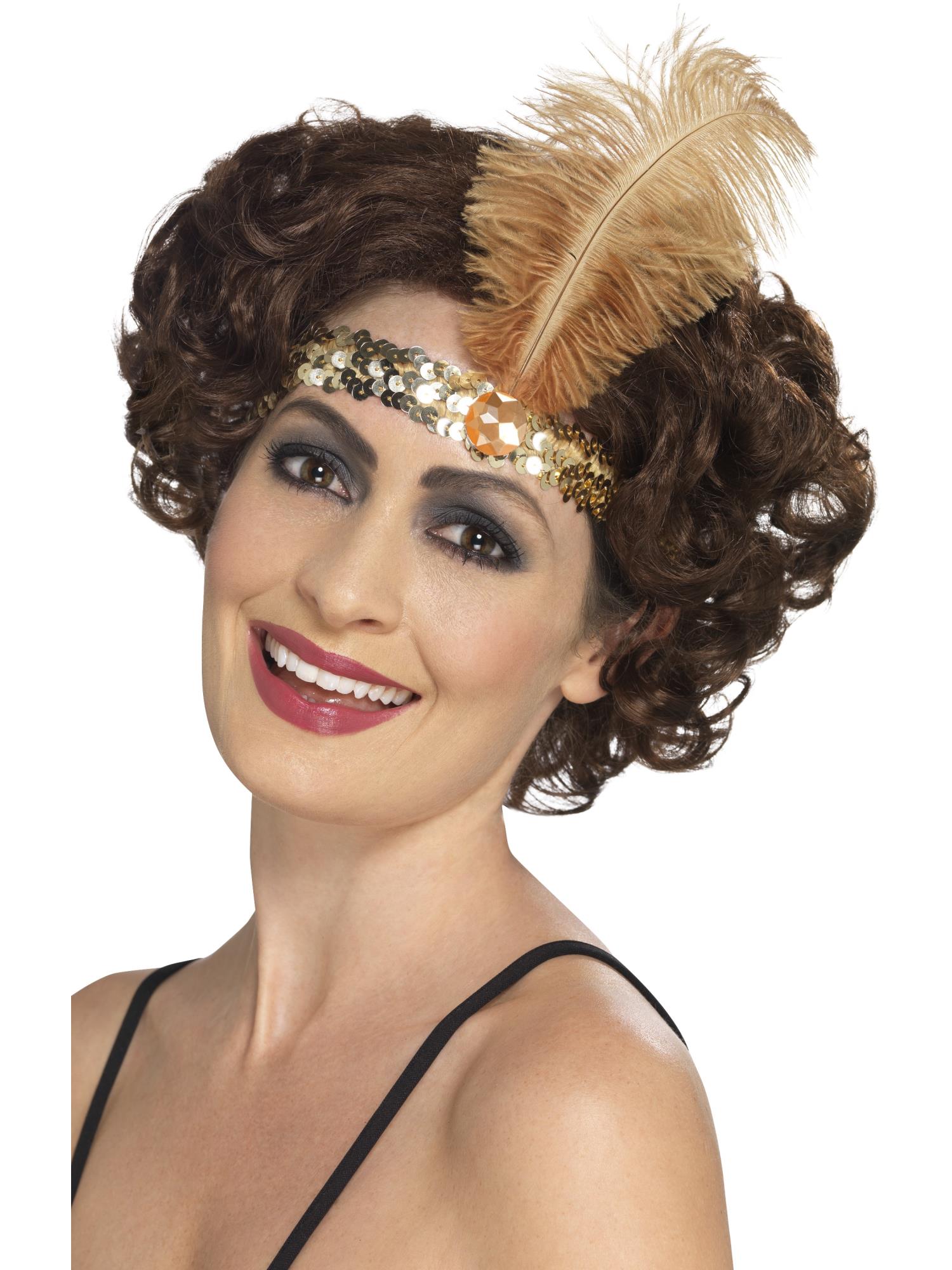 Flapper Headband, Gold 1
