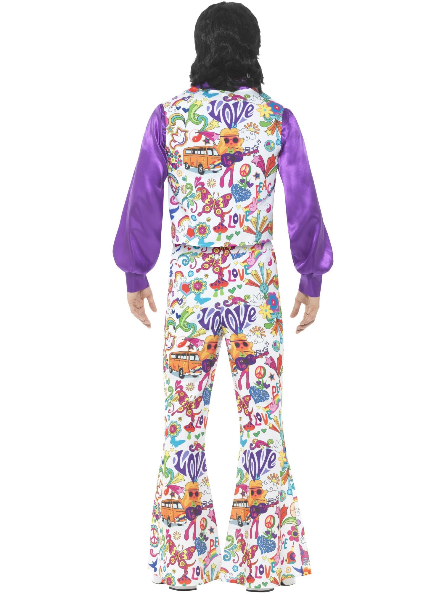 60s Groovy Hippie Costume, Multi-Coloured 2