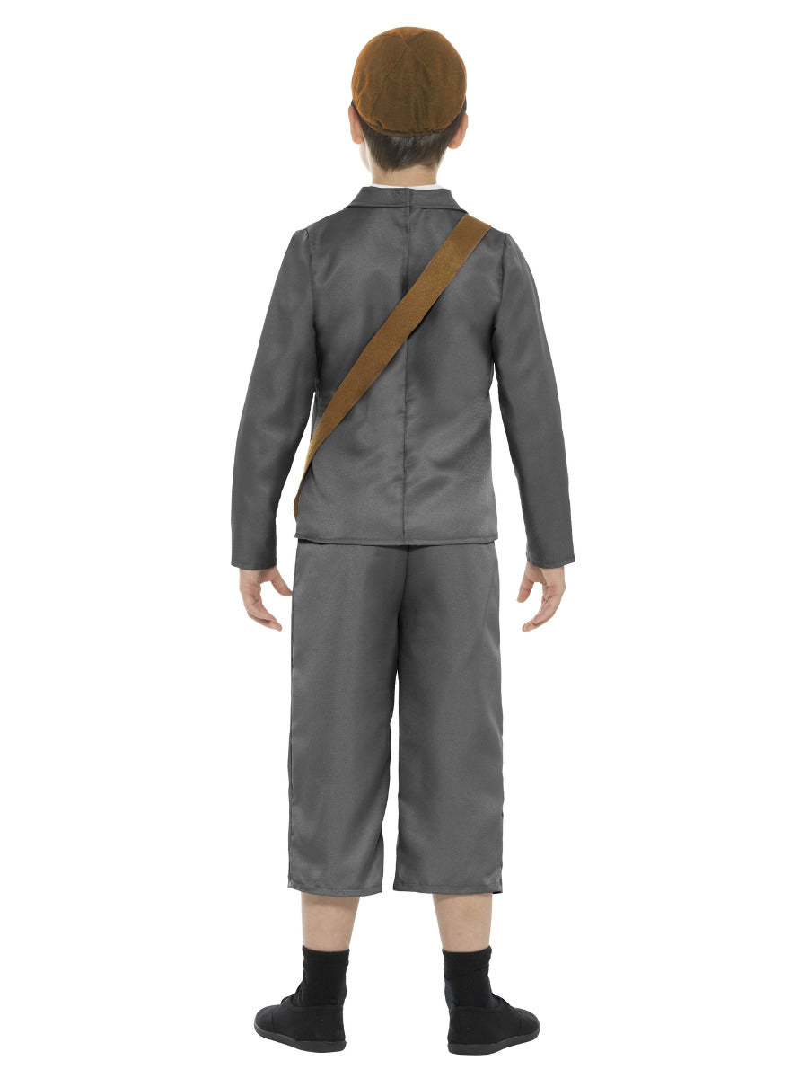 WW2 Evacuee Boy Costume, Grey - 3