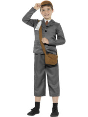 WW2 Evacuee Boy Costume, Grey 1
