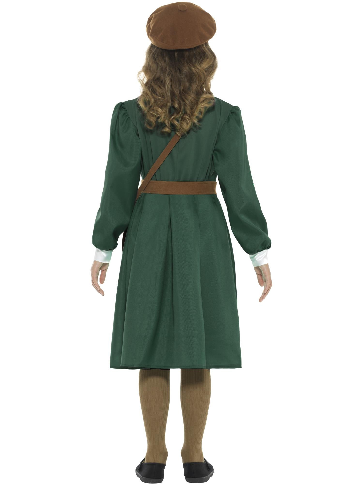 WW2 Evacuee Girl Costume, Green 2