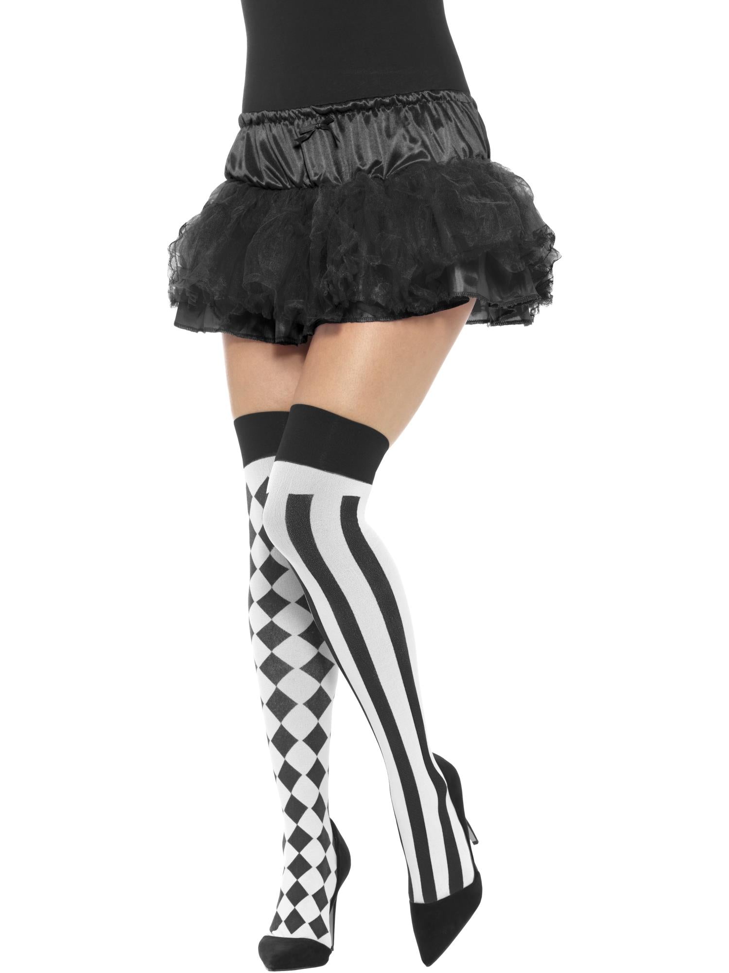 Harlequin Hold Ups, White & Black 1