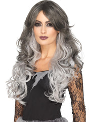 Deluxe Gothic Bride Wig, Grey 1