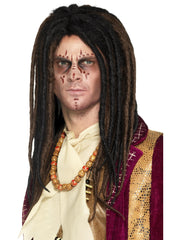 Deluxe Voodoo Dreadlock Wig, Brown & Black 1