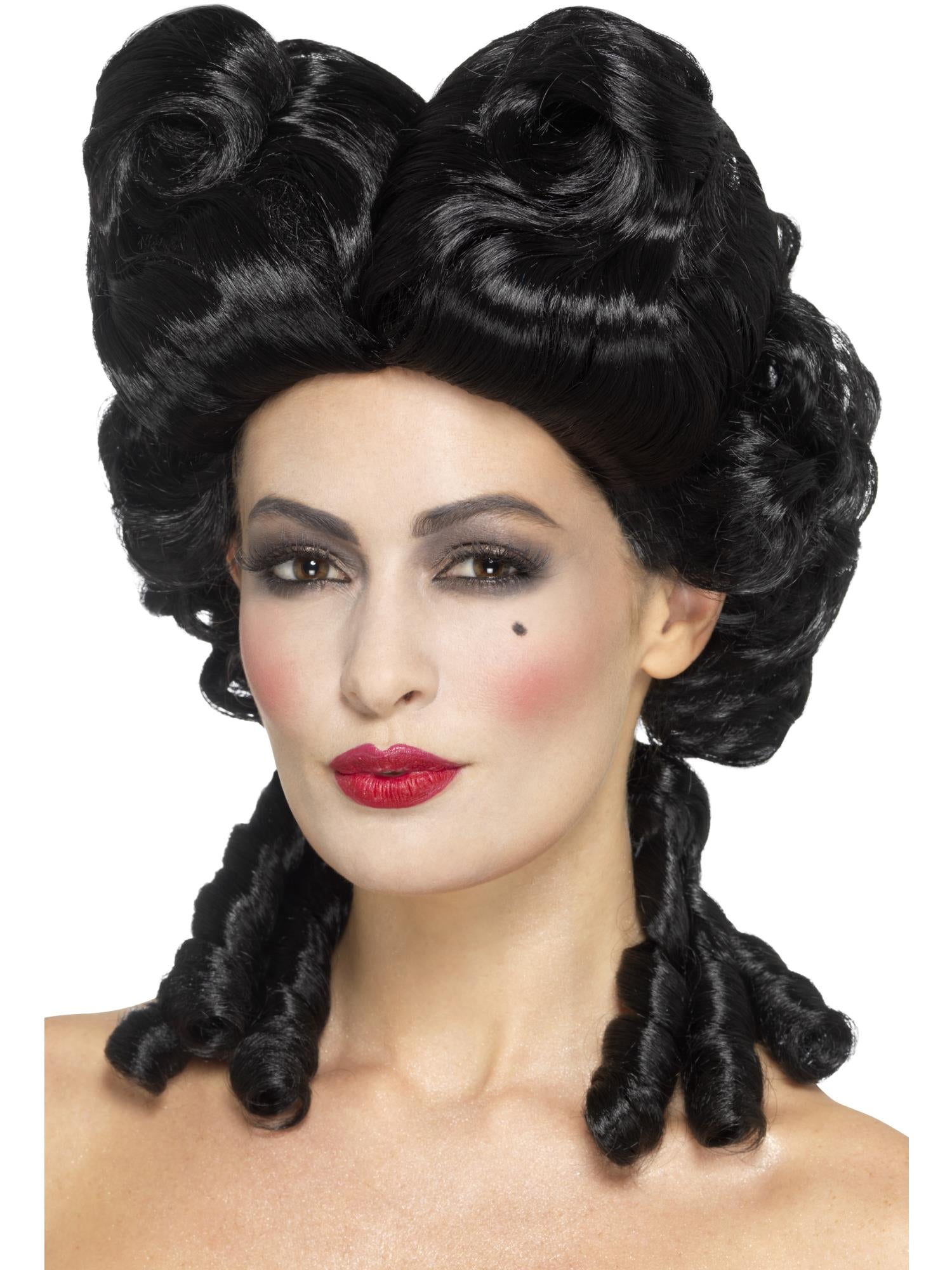 Deluxe Gothic Baroque Wig, Black 1