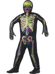Glow in the Dark Skeleton Costume, Multi-Coloured 1