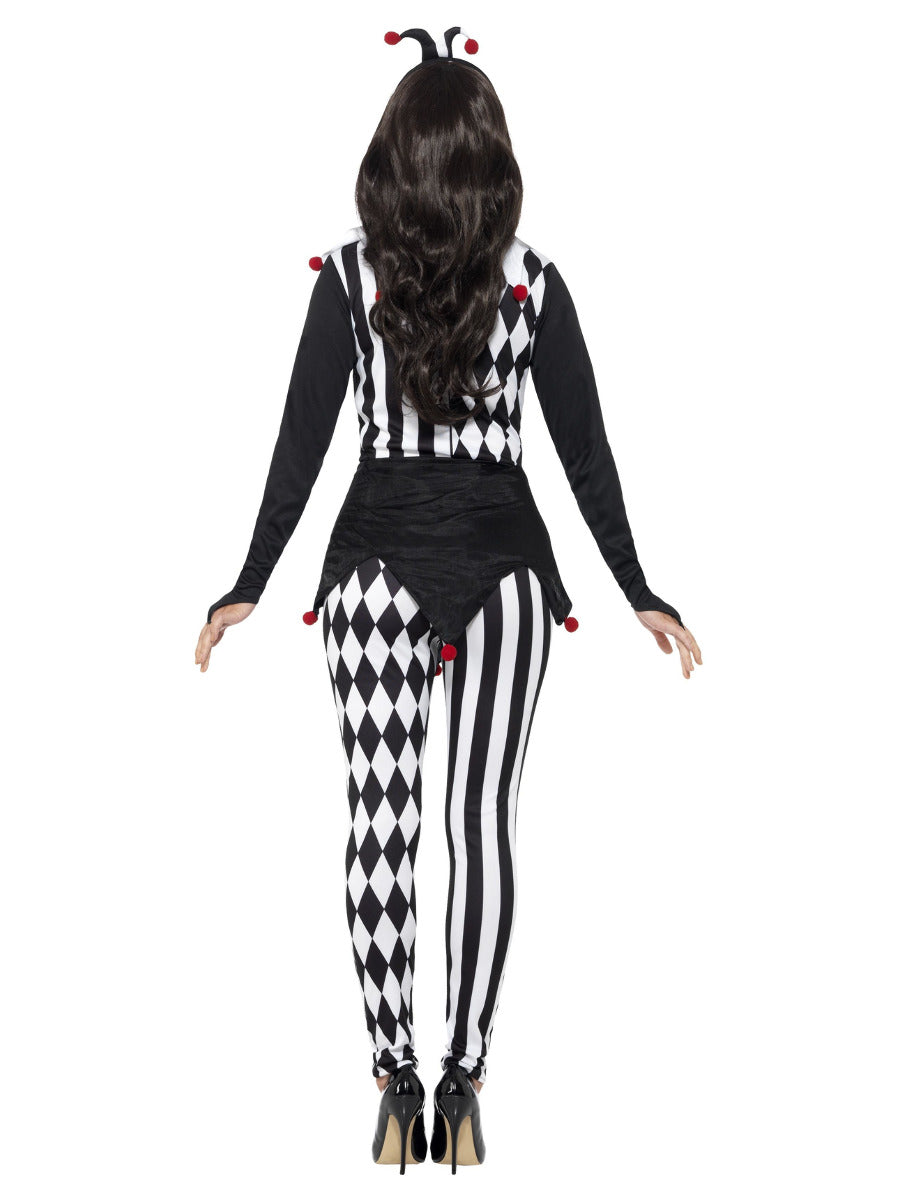 Female Jester Costume, Black - 3
