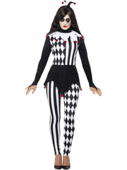 Female Jester Costume, Black 1