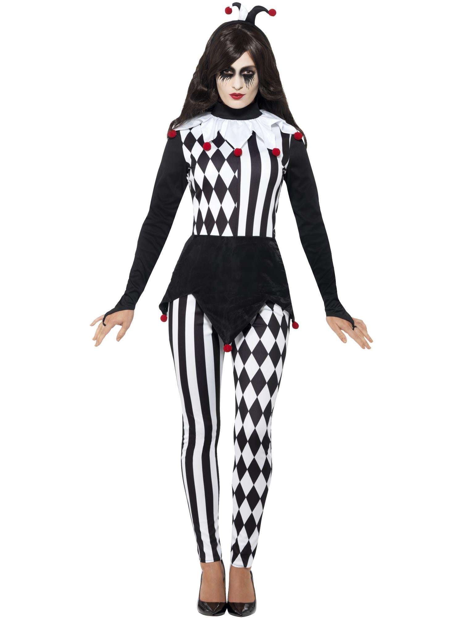 Female Jester Costume, Black 1