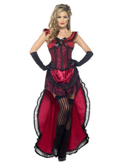 Deluxe Western Authentic Brothel Babe Costume, Bur - 1
