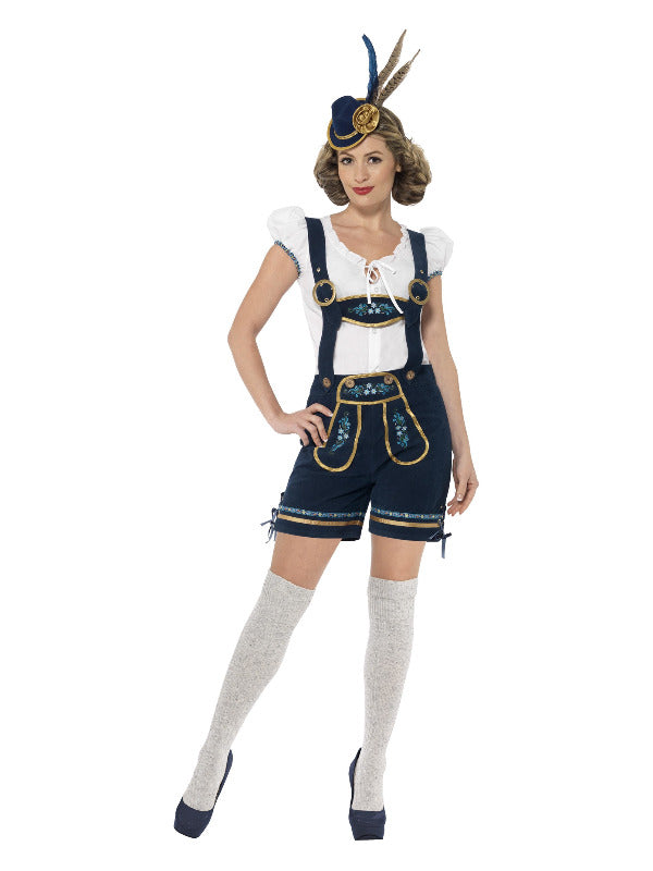 Deluxe Traditional  Bavarian Costume, Blue - 2