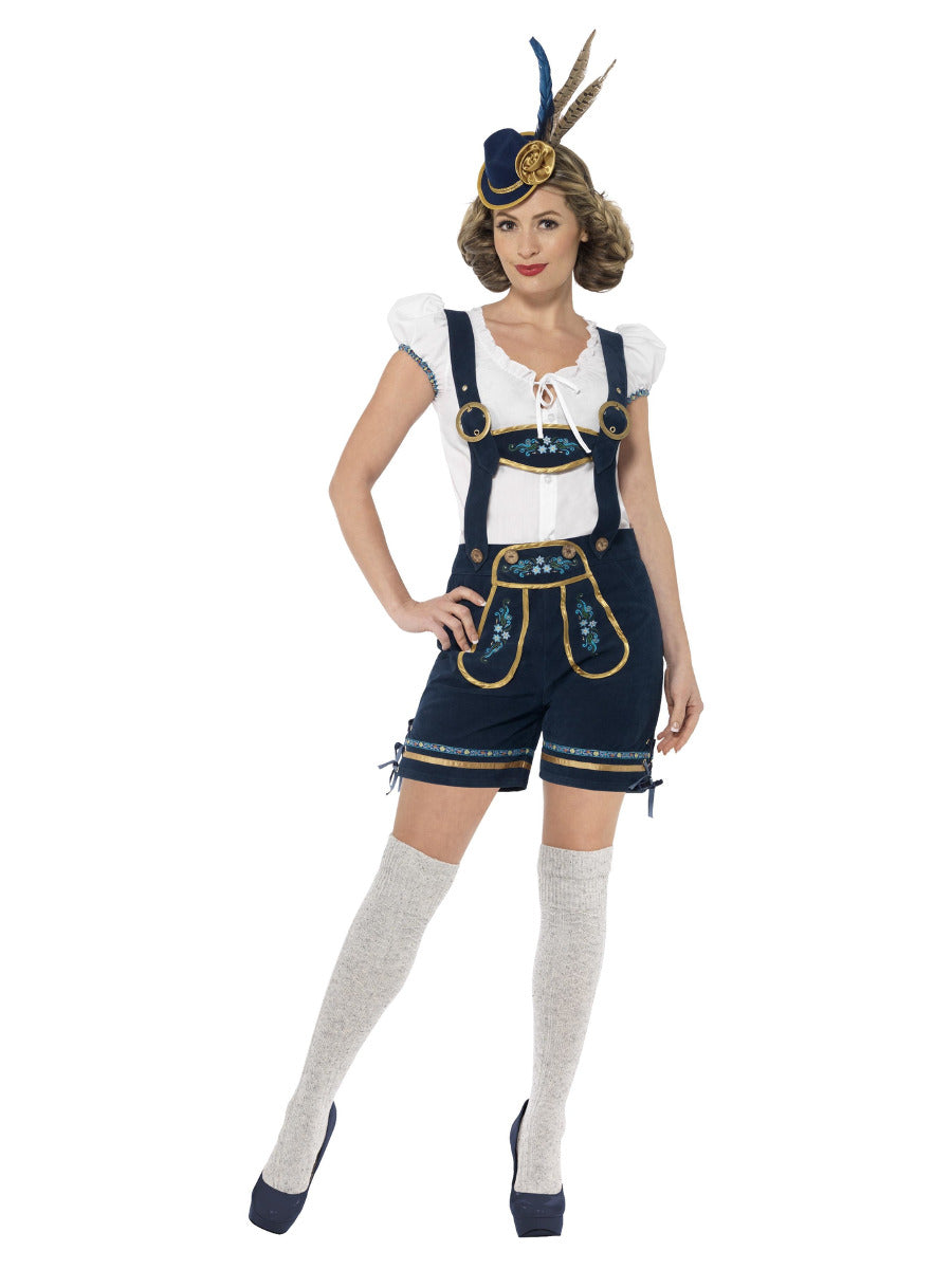 Deluxe Traditional  Bavarian Costume, Blue - 1
