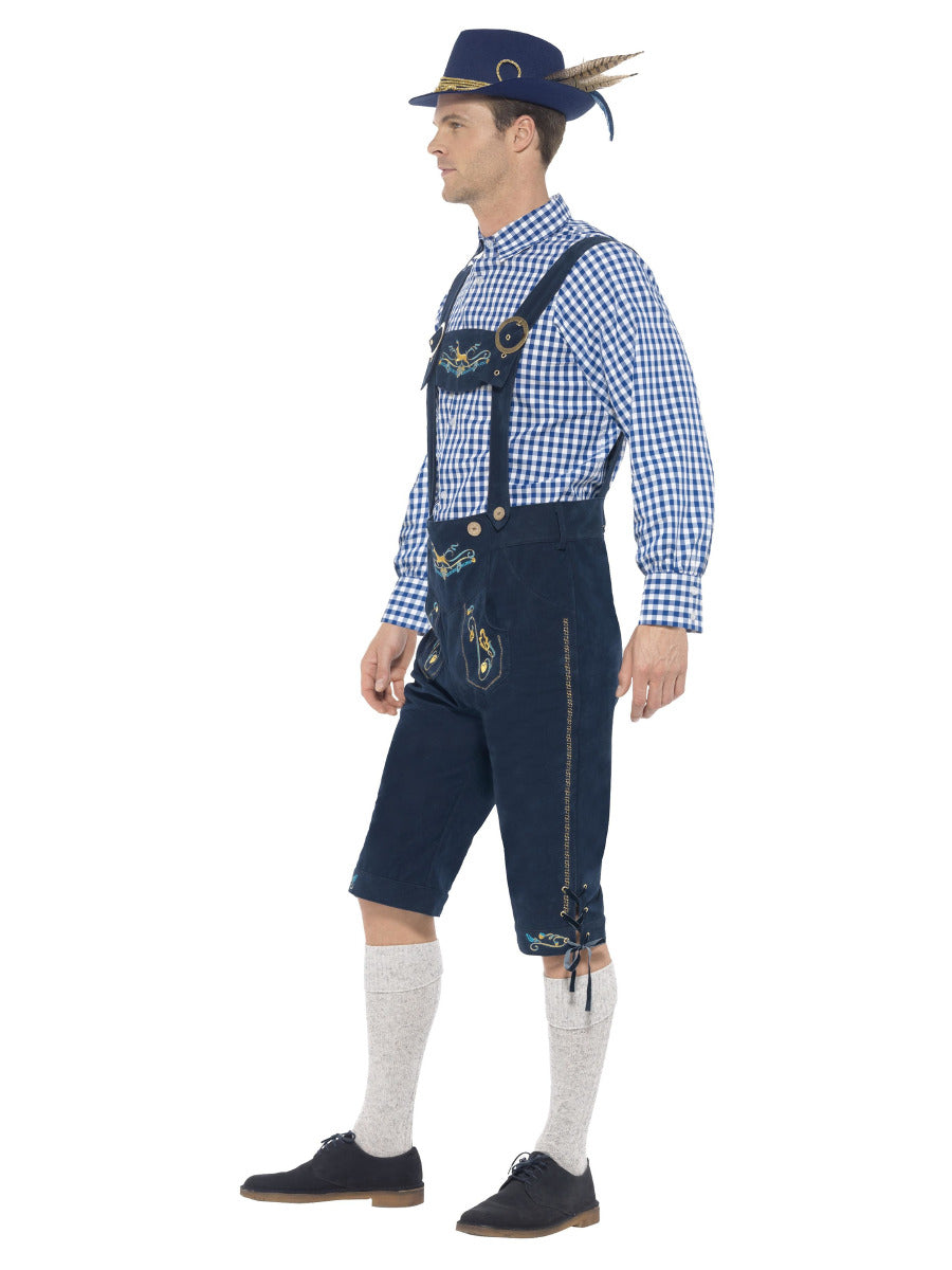 Deluxe Traditional Rutger Bavarian Costume, Blue - 4