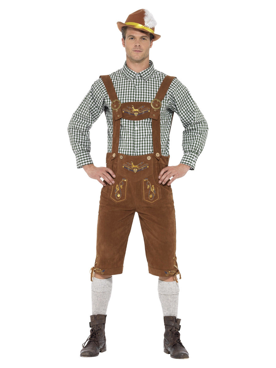 Deluxe Traditional Hans Bavarian Costume, Green - 1