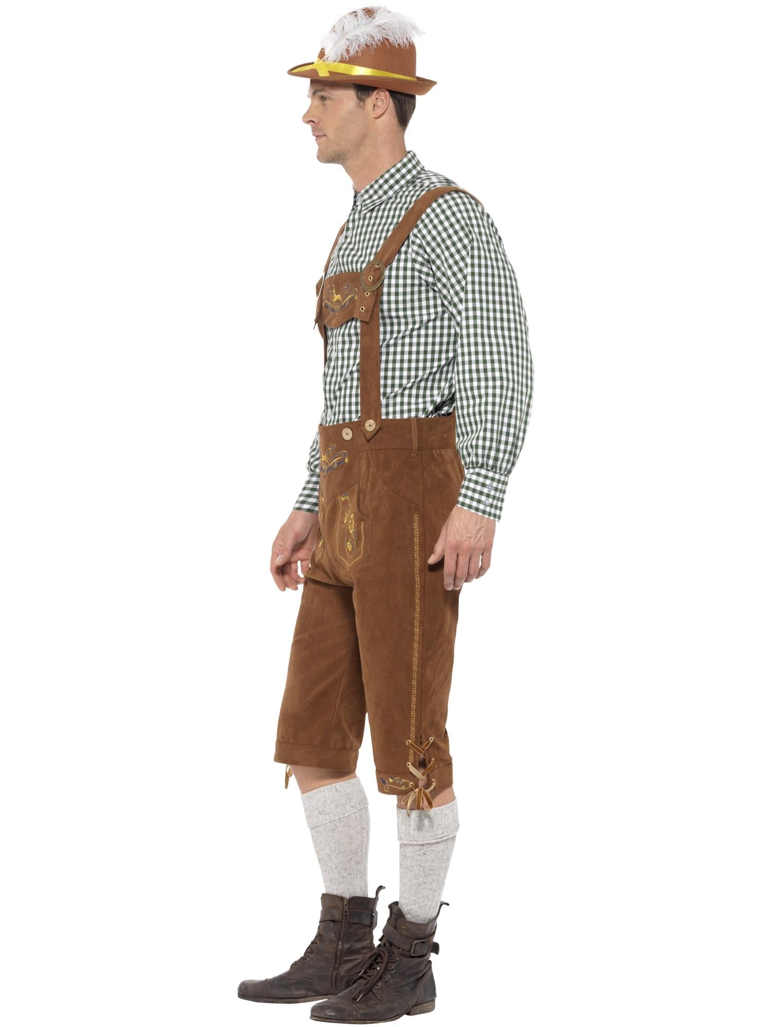 Deluxe Traditional Hans Bavarian Costume, Green 3