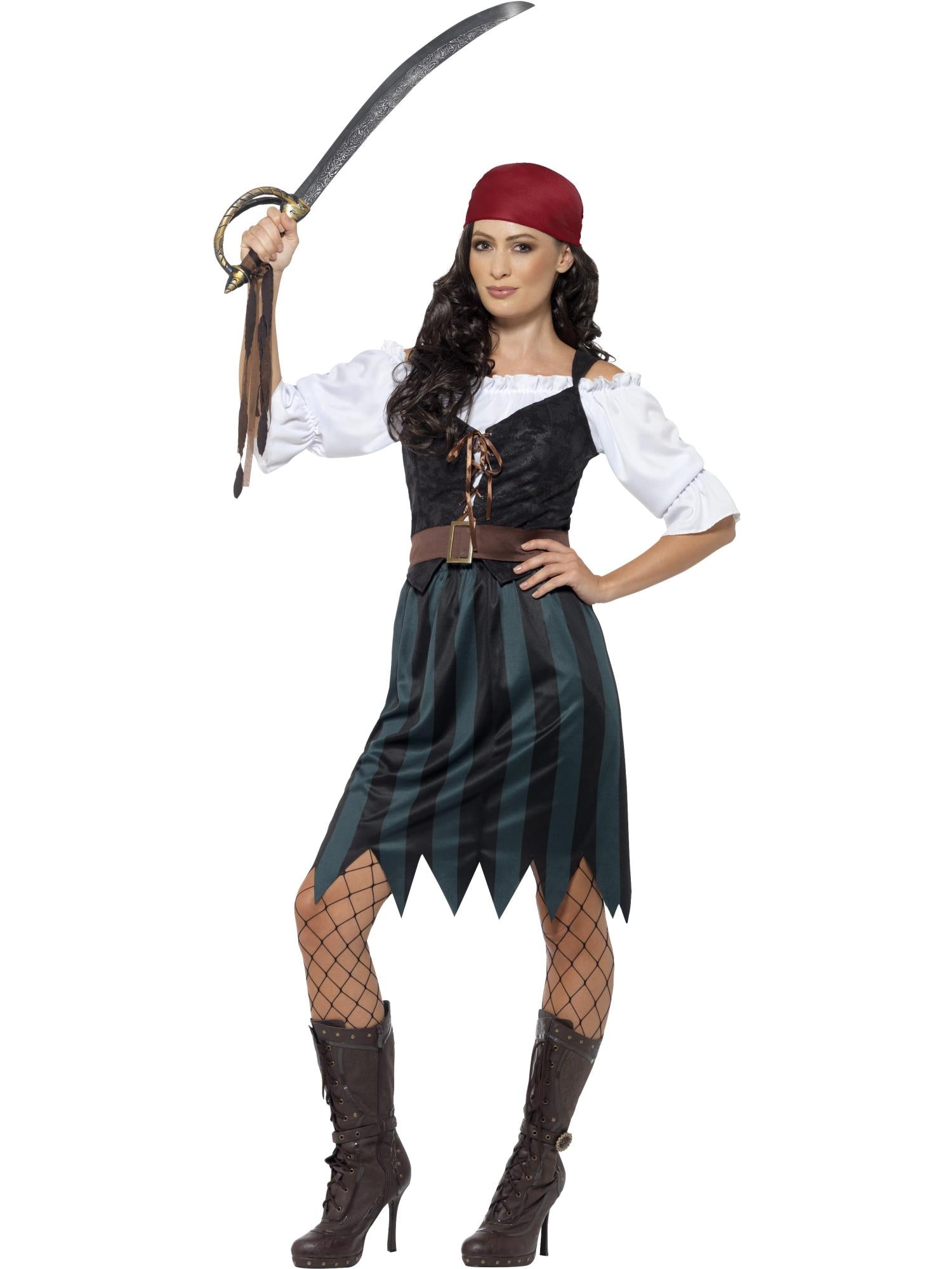 Pirate Deckhand Costume, Blue 1