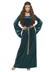 Medieval Maid Costume, Green - 1