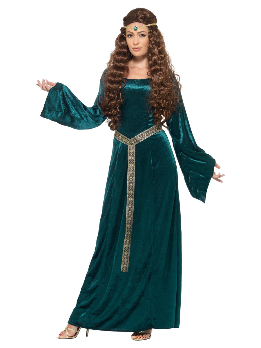 Medieval Maid Costume, Green - 5
