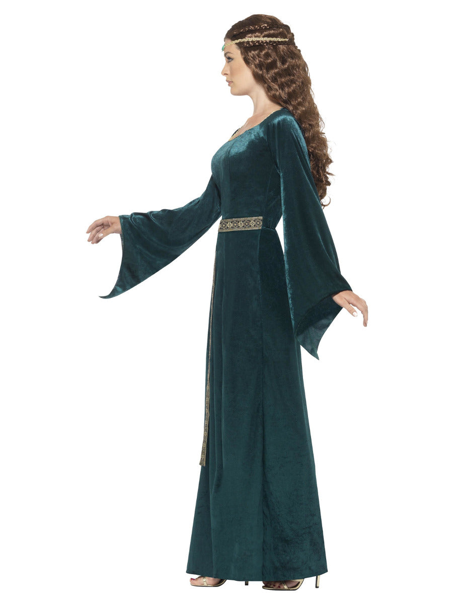 Medieval Maid Costume, Green - 4