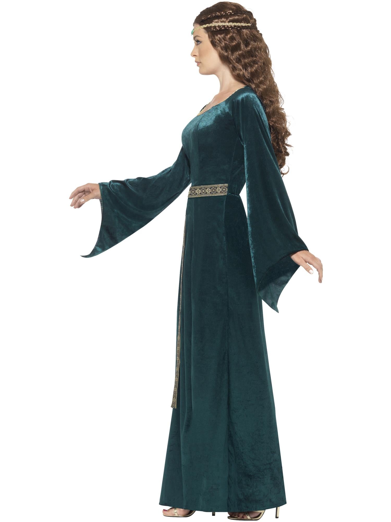 Medieval Maid Costume, Green 3