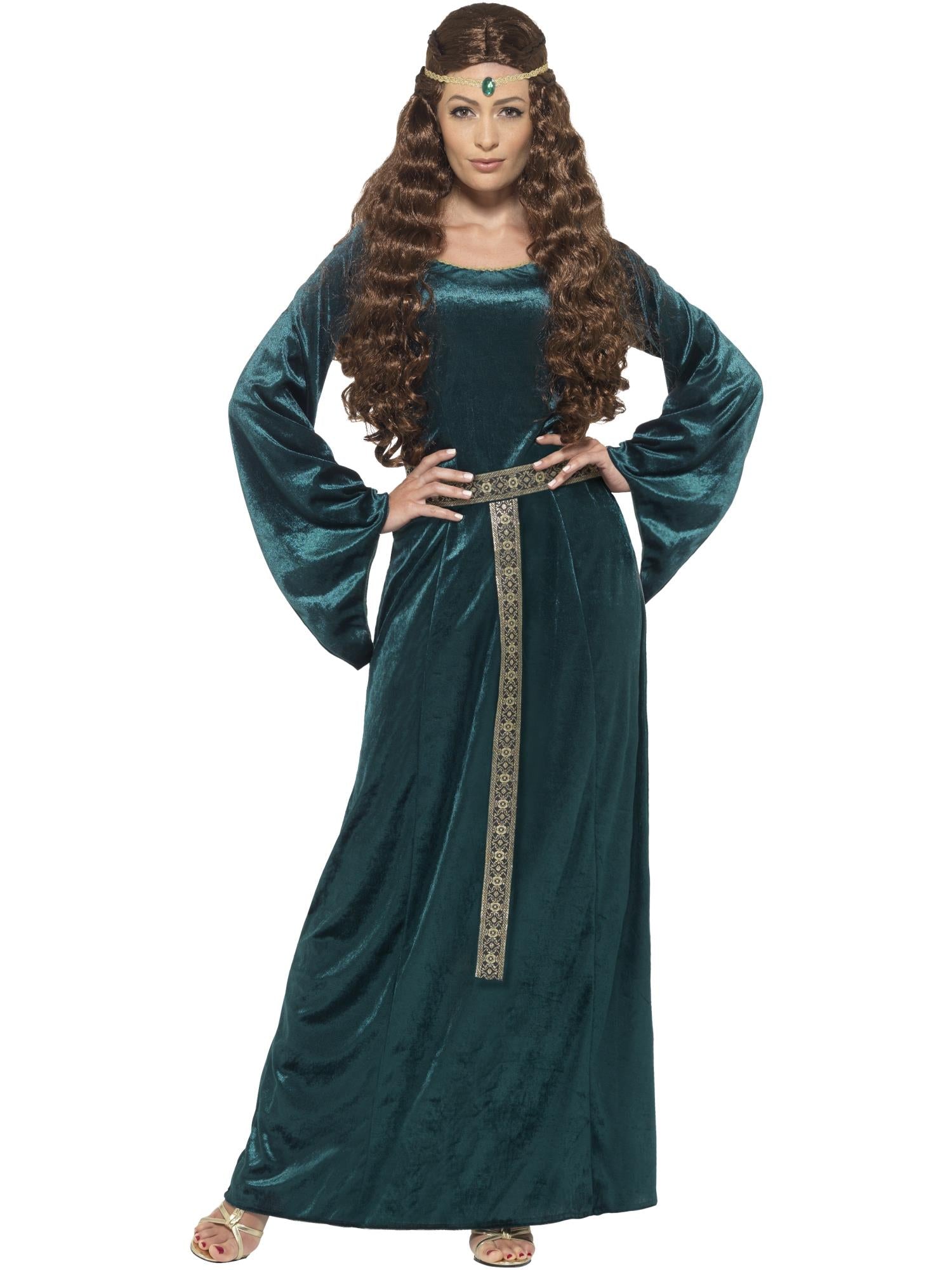 Medieval Maid Costume, Green 1