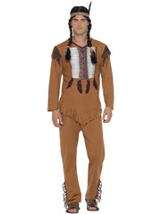 Native American Inspired Warrior Costume, Brown 1