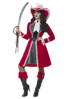 Deluxe Authentic Lady Captain Costume, Red - 1