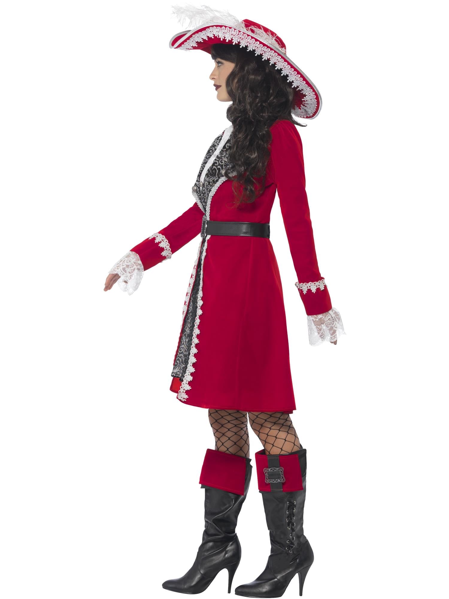 Deluxe Authentic Lady Captain Costume, Red 3